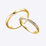 Engagement Couple Gold Lab Grown Diamond Band - Image 2