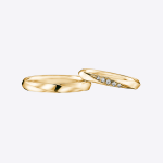 Beautiful Wedding Couple Gold Lab Grown Diamond Band