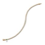 Round Ruby Lab Grown Diamond Gold Tennis Bracelet