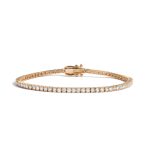 3 Carat Lab Grown Diamond Gold Bracelet