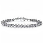 White Gold 3.80 Carat Lab Grown Diamond Bracelet