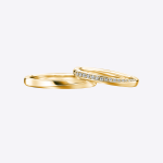 Engagement Couple Gold Lab Grown Diamond Band