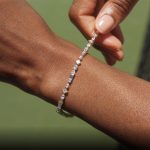 Tennis Style Lab Grown Diamond Gold Bracelet - Image 2
