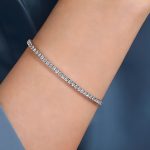 3.70 Carat Lab Grown Diamond White Gold Bracelet - Image 3