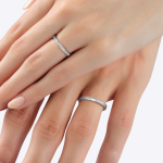 Engagement Couple Gold Lab Grown Diamond Band - Image 7