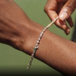 Tennis Style Lab Grown Diamond Gold Bracelet - Image 3