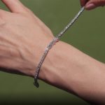Emerald Gemstone Lab Grown Diamond Tennis Bracelet - Image 2