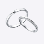 Engagement Couple Gold Lab Grown Diamond Band - Image 4