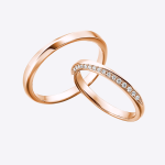 Engagement Couple Gold Lab Grown Diamond Band - Image 6
