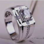 1.70 Carat Round Lab Grown Diamond White Gold Men's Ring - Image 3