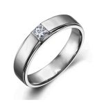 0.50 Carat White Gold Lab Grown Diamond Men's Band