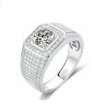 1.90 Ct Lab Grow Diamond Gold Men's Ring - Image 2