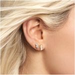 Multi Shape Lab Grown Diamond Yellow Gold Earring - Image 2