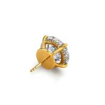 3.00 Carat Certified Lab Grown Diamond Yellow Gold Studs Earrings - Image 3