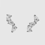 Pear Cut Women Earring Certified Lab Grown Diamond Gold