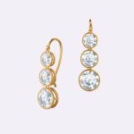 Stylish Lab Grown Diamond Gold Drops Earrings