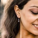 Emerald and Asscher Cut Lab Grown Diamond Drop Earring - Image 5