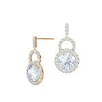 Round Royal Lab Grown Diamond Gold Drops Earring