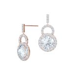 Round Royal Lab Grown Diamond Gold Drops Earring - Image 2