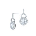 Round Royal Lab Grown Diamond Gold Drops Earring - Image 3