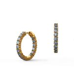 1.00 Carat Gold Lab Grown Diamond Hoop Earrings