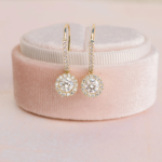 Halo Round Cut Lab Grown Diamond Drops Earring - Image 3