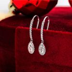 Pear and Round Halo Fancy Drops Earring - Image 3