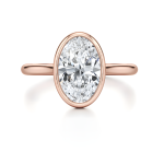 Oval Cut Engagement Hidden Halo Lab Grown Diamond Gold Ring - Image 6
