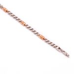 Rounded Platinum & Rose Gold Chain for Men - Image 2