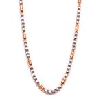 Rounded Platinum & Rose Gold Chain for Men
