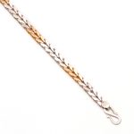 Platinum designer TWO TONE Curb Chain for Men - Image 2