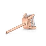 Emerald Cut Lab Grown Diamond Gold Studs - Image 9