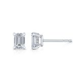Emerald Lab Grown Diamond Platinum Studs - Image 2