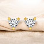 2.00 Carat Lab Diamond Heart Studs