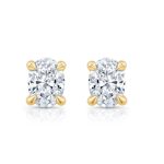 2.00 Carat Oval Lab Diamond Studs