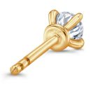 Round Brilliant Lab Diamond Gold Studs - Image 3