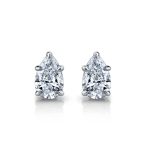Pear Cut Lab Grown Diamond Gold Studs - Image 4