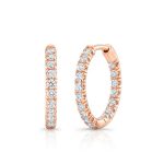 0.75 Carat Lab Grown Diamond Hoops Earring - Image 3