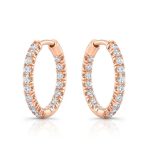 0.75 Carat Lab Grown Diamond Hoops Earring - Image 4