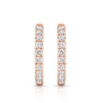 0.75 Carat Lab Grown Diamond Hoops Earring - Image 5