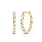 0.75 Carat Lab Grown Diamond Hoops Earring