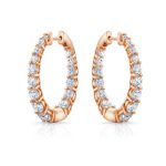 3.00 Carat lab Grown Diamond Gold Hoops Earring - Image 7
