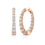 3.00 Carat lab Grown Diamond Gold Hoops Earring - Image 5