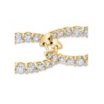 3.00 Carat lab Grown Diamond Gold Hoops Earring - Image 4
