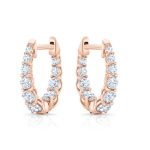 1.00 Carat Lab Grown Diamond Gold Hoops - Image 6