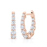 1.00 Carat Lab Grown Diamond Gold Hoops - Image 5