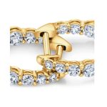 1.00 Carat Lab Grown Diamond Gold Hoops - Image 4