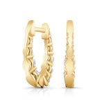 1.00 Carat Lab Grown Diamond Gold Hoops - Image 3