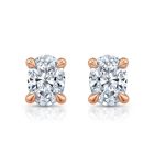 2.00 Carat Oval Lab Diamond Studs - Image 7