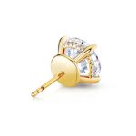 3.00 Carat Emerald Lab Grown Diamond Gold Studs - Image 3